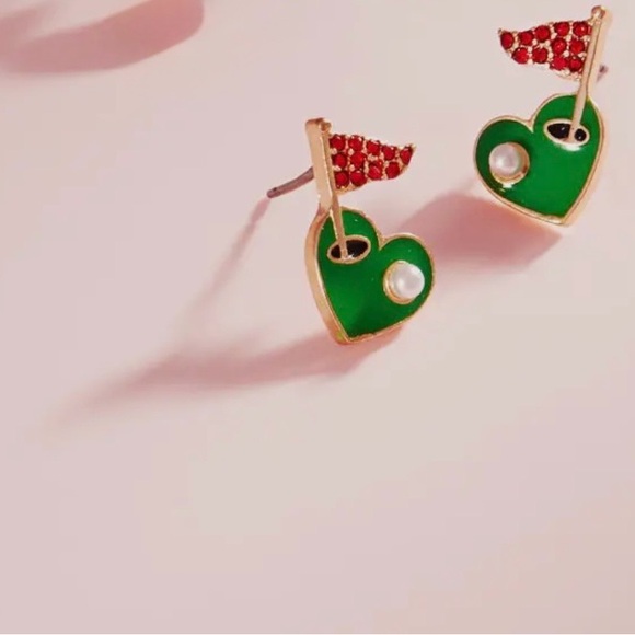 Golf Earrings - Picture 2 of 2